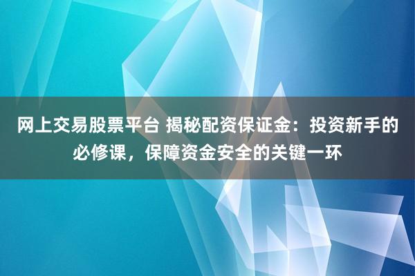 网上交易股票平台 揭秘配资保证金：投资新手的必修课，保障资金安全的关键一环