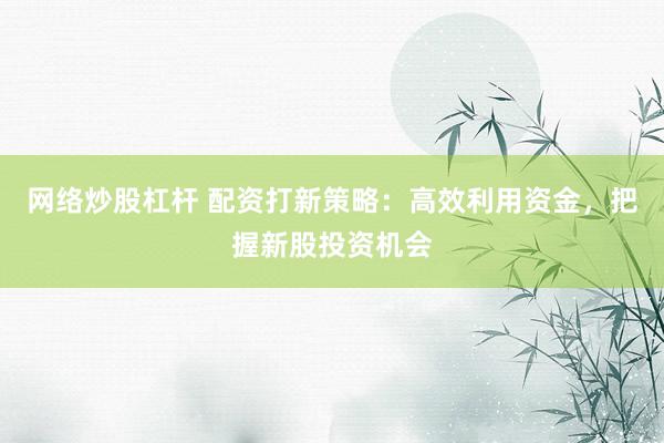 网络炒股杠杆 配资打新策略：高效利用资金，把握新股投资机会