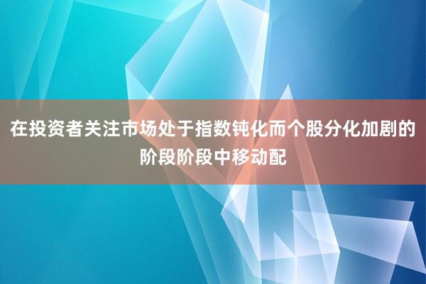 在投资者关注市场处于指数钝化而个股分化加剧的阶段阶段中移动配