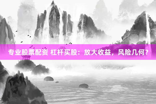 专业股票配资 杠杆买股：放大收益，风险几何？
