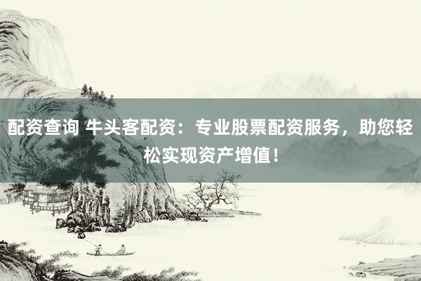 配资查询 牛头客配资：专业股票配资服务，助您轻松实现资产增值！